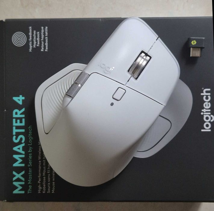 Mouse wireless/wired - Logitech MX Master 4 Pale Gray - gri - cu garantie Altex 2028