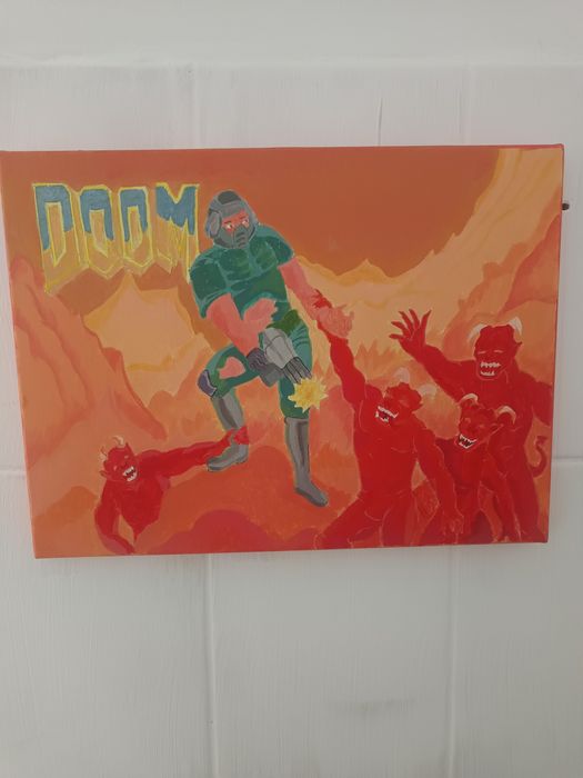 De vanzare tablou pictat pe pânză Doom