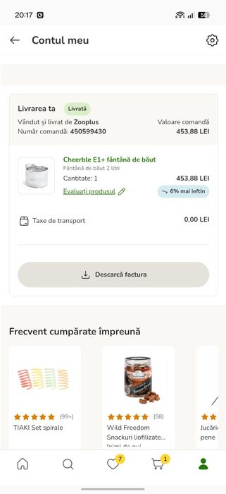 Fântână pisici fără pompă Cheerble E1+