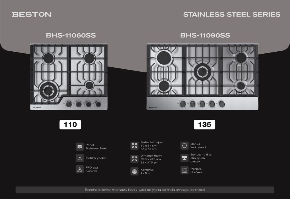 Gaz paneli / Варочная панель от Бестон