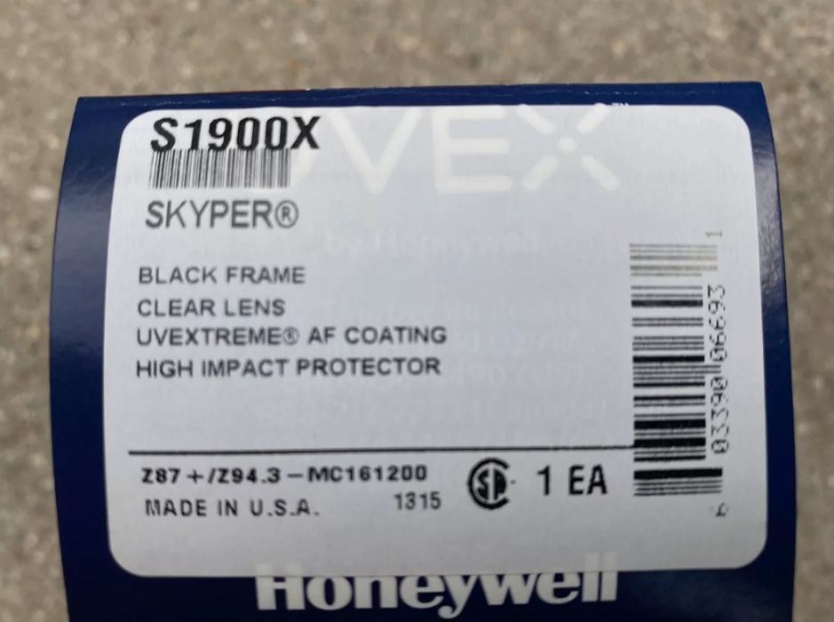 Xavfsizlik koʻzoynaklari Uvex Skyper oʻralgan tumanga qarshi qoplama S