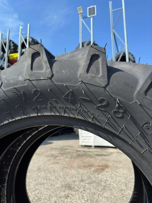 Cauciucuri 12.4-28 Panther 12 ply Noi pentru tractor Fiat Deutz camere jante U445 U45 anvelope Obada Steluta
