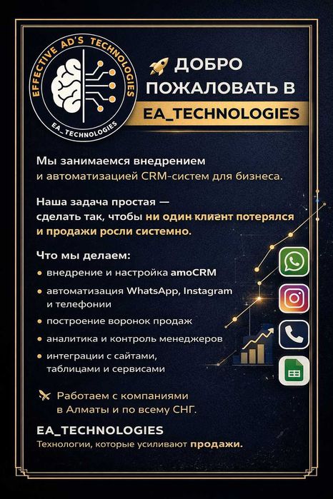 Внедрение amoCRM. увеличение продаж вашей компании