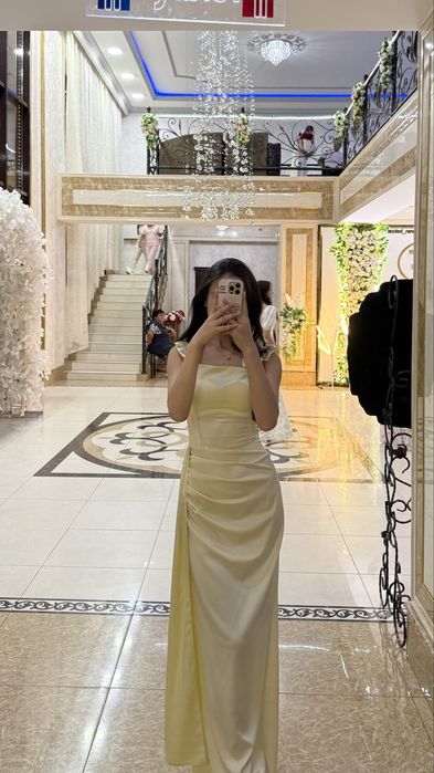 Атлас платье вечерные