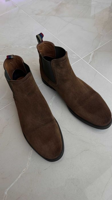 Велурени кафяви, мъжки Chelsea boots Pat Calvin - номер 44