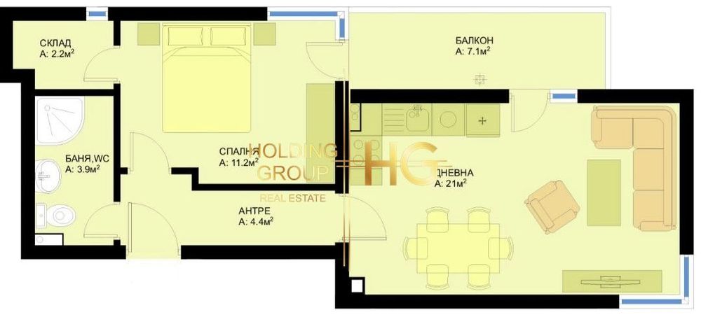 Продава се Двустаен апартамент в Варна, Гранд Мол Варна - 68 кв.м за 2250 €/кв.м - Снимка #7