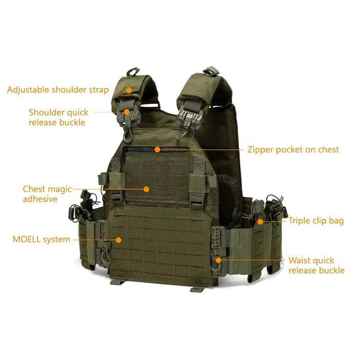 Vestă Tactic Avansat Multifuncțională MOLLE Fast release Plate Carrier