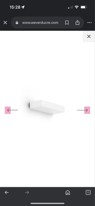 Wever & Ducré Lumina de perete DOMINO WALL SURF 1.0 LED 2700K W