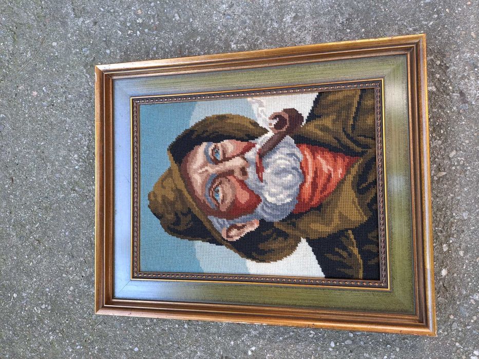 tablou goblen mos cu pipa 41/51 cm