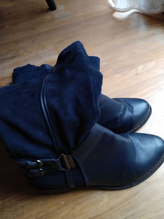 Дамски сини ботуши