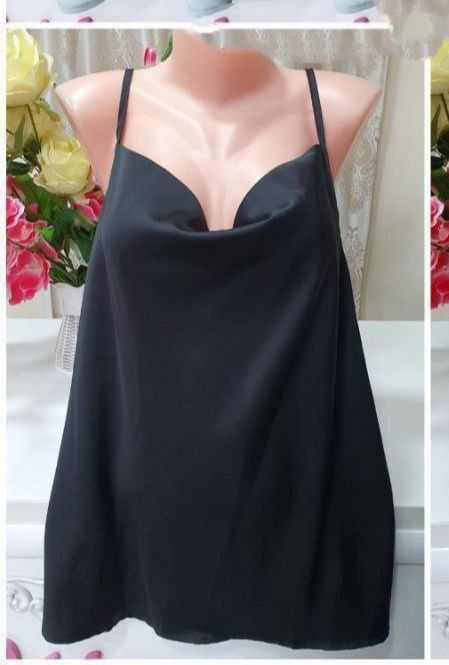 Шелковый  топ на бретелях