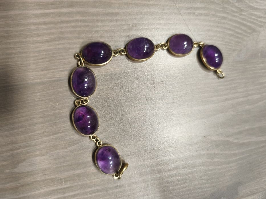 Bratara din aur cu ametist vintage