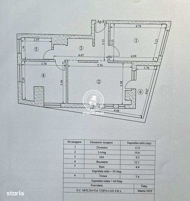 Apartament cu 2 camere de vanzare in Tatarasi — fotografia 1