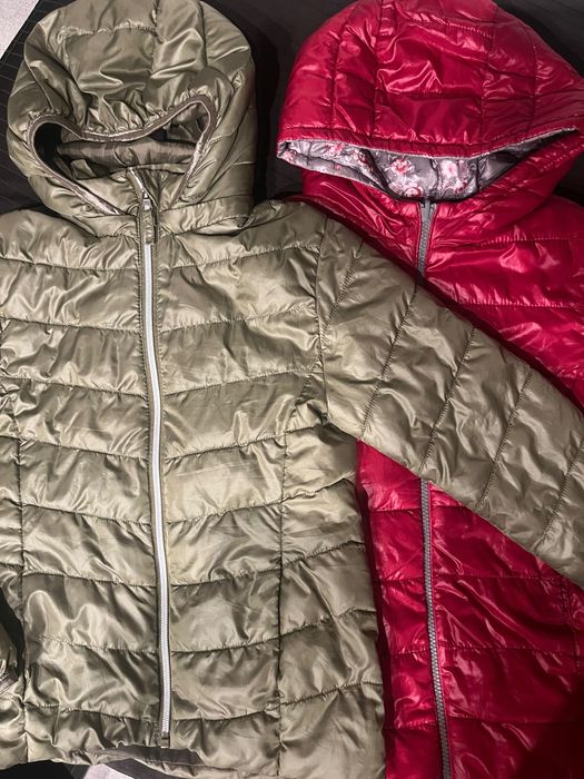 Много дрешки 140 р. дънки Mango и пухен елек, якета и блузки