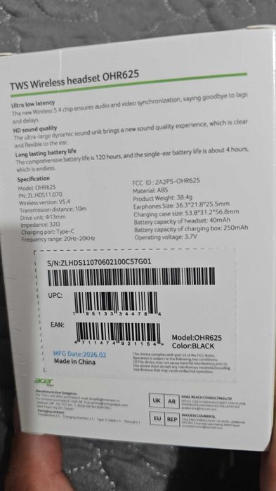 Căști wireless Acer