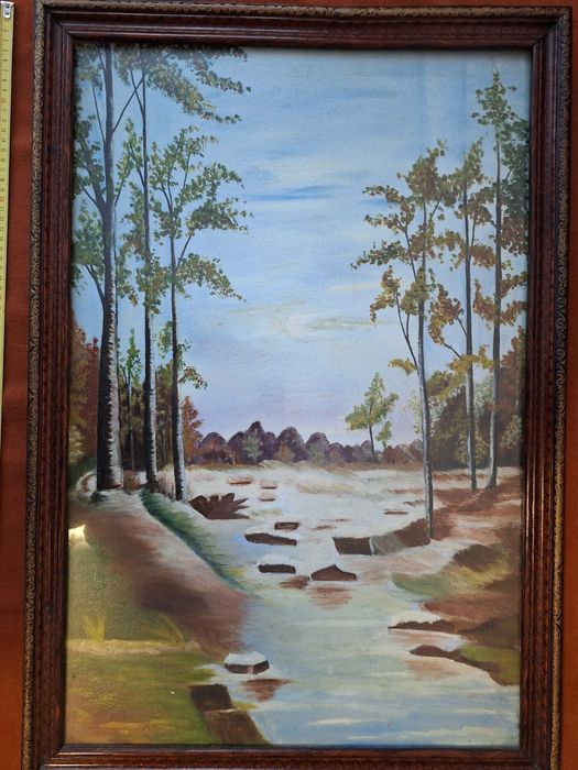 Tablou – vintage, pictat pe panza ,  1