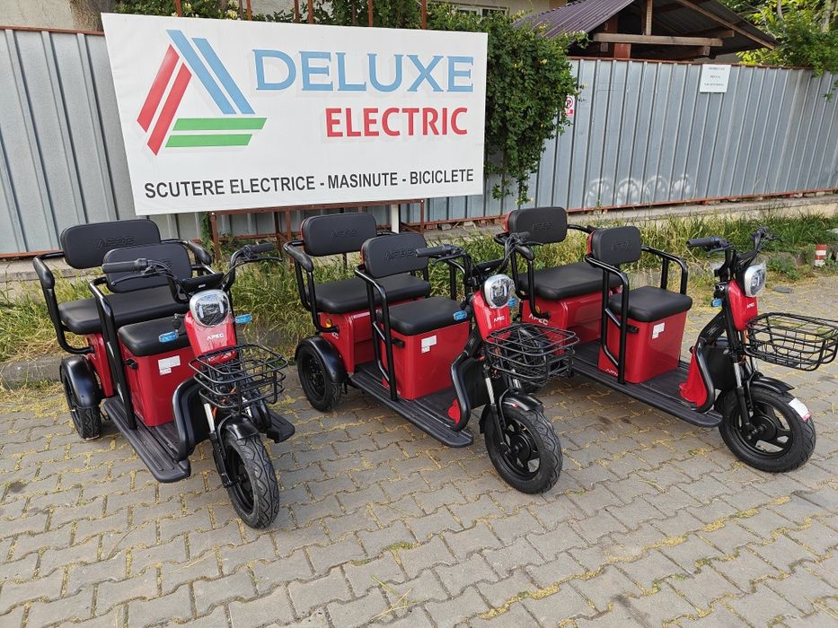 Triciclete Electrice, Volta APM5, 1000W, Rosu, viteza maxima 25 km/h