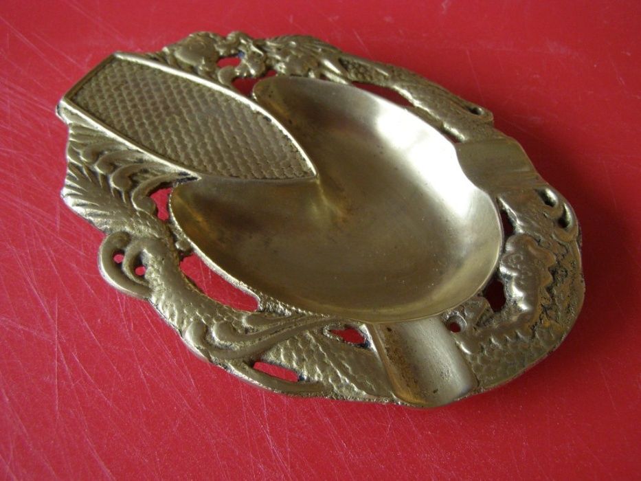 винтидж фруктиера свещник стар пепелник месинг vintage deco