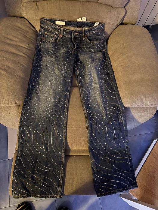 Дънки с камъчета от ZARA