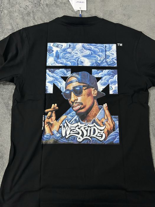 Tricou Off-White, model grafic spate, mărimea M