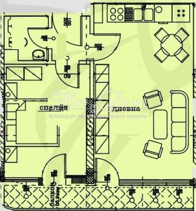 Продава се Двустаен апартамент в София, Карпузица - 55 кв.м за 1818 €/кв.м - Снимка #2
