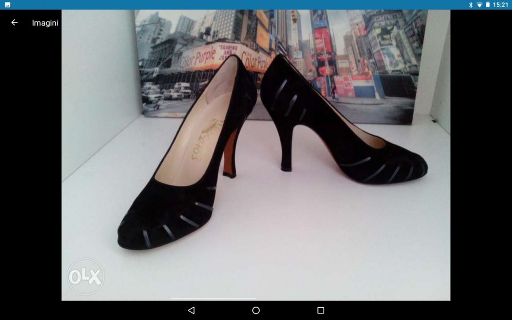 Pantofi Salvatore Ferragamo,originali,piele intoarsa,editie limitata