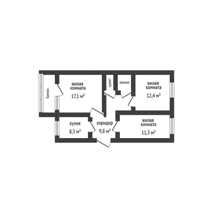 Продажа 3-комнатной квартиры