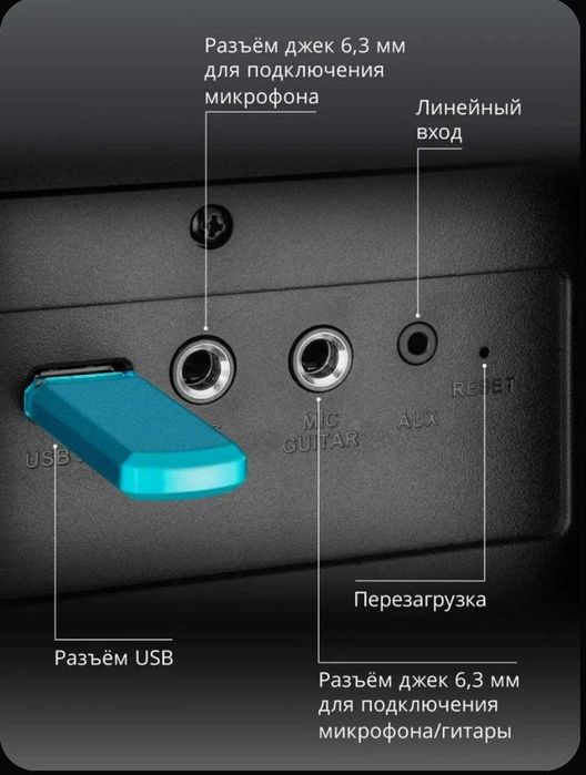 SVEN PS-1000 Большая Bluetooth колонка с микрофоном и караоке 160 Вт
