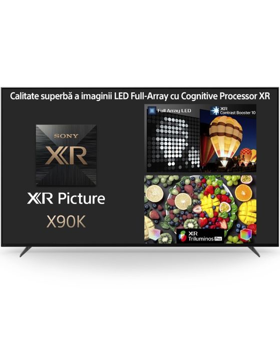 Televizor Sony LED 65X90K, 164 cm, Smart Google TV, 4K Ultra HD, 120Hz
