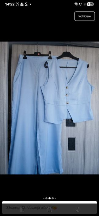 Set de damă pantaloni si vestă XL  și L