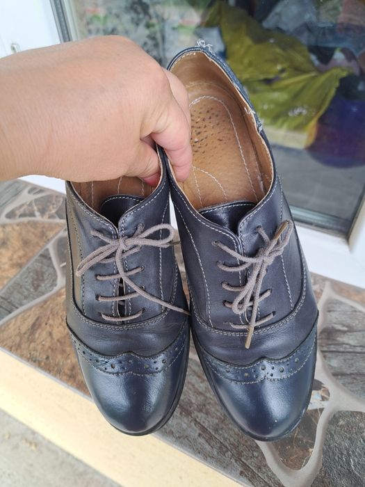 Pantofi damă cu șiret din piele naturală, Vera Pelle (38)
