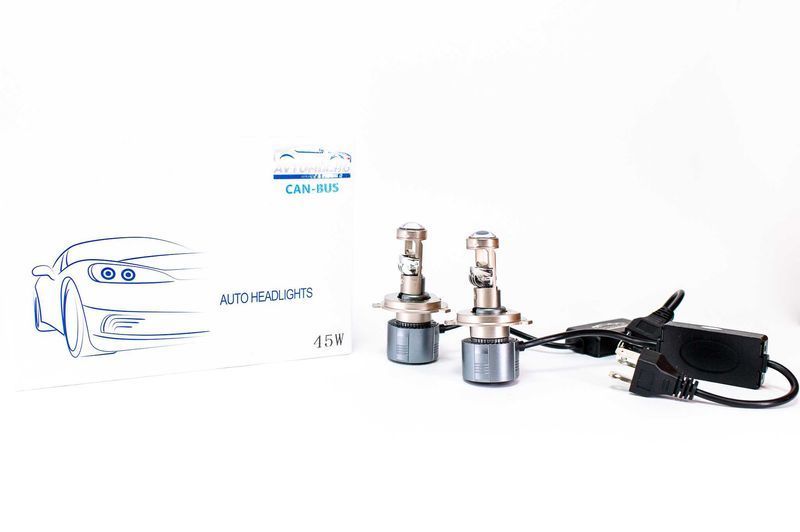 LED Крушки Н4 с лупи,12-24v canbus  1 ГОДИНА ГАРАНЦИЯ
