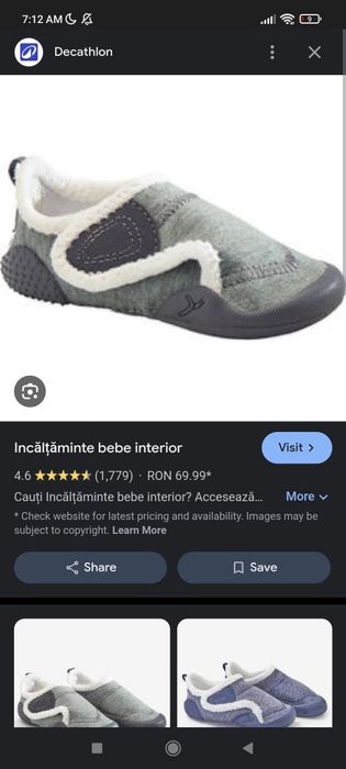 Lot incaltaminte copii Decathlon interior casa gradinita 25 26