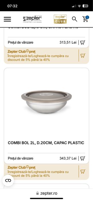 Boluri si cafetieră Zepter, noi