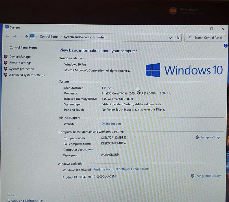 HP ProBook 430 G3  13,3", procesor i7-6500U, HDD 1TB, 8GB RAM Win10