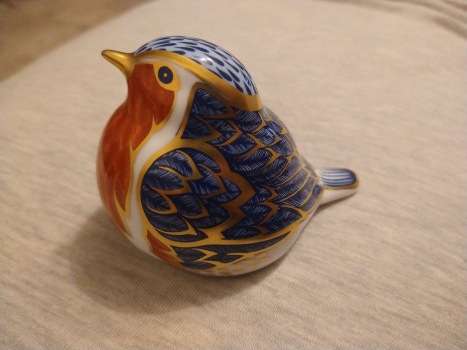 Bibelou pasare de portelan - Royal Crown Derby Robin