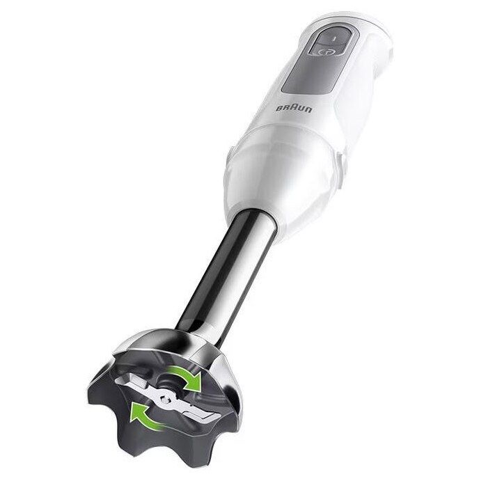 Ръчен пасатор Braun Multi Quick 5 MQ 50001M, 1000 W, 21 скорости, 0,6 л чаша Бял