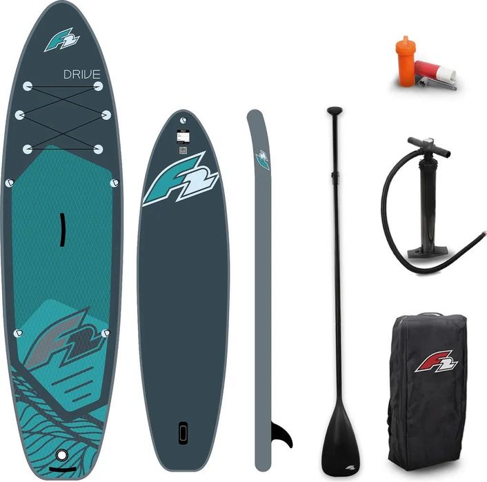 NOU Paddleboard SUP-Board Caiac F2 Drive (2026) SUP Stand Up Paddle 372x85x15 cm 12,2 Petrol cu accesorii