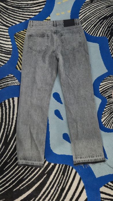Blugi Baggy Washed Gray