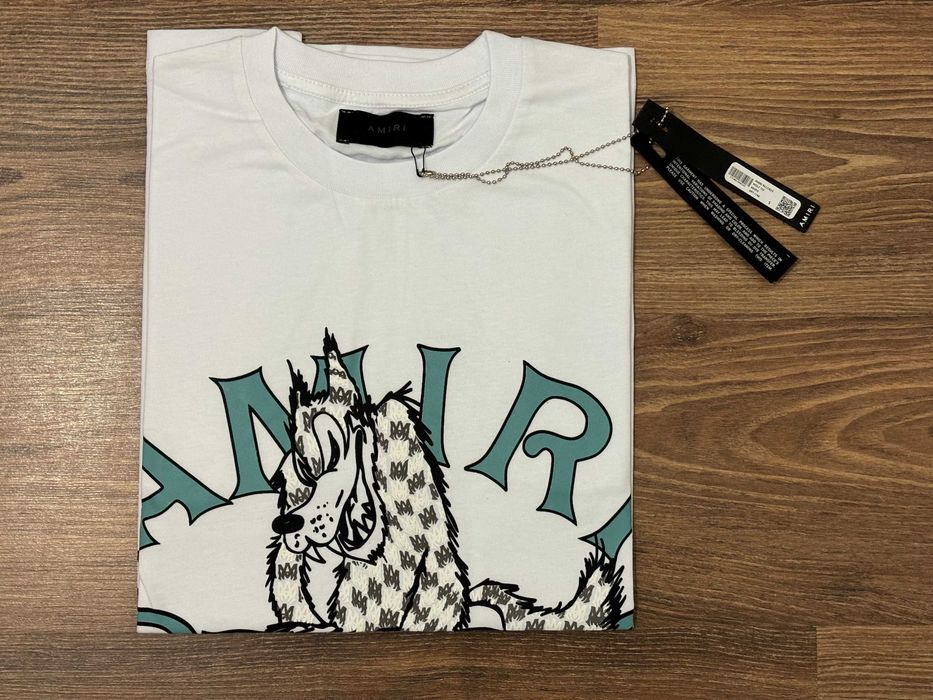 Мъжка тениска Amiri Regular Fit Черна/Бяла