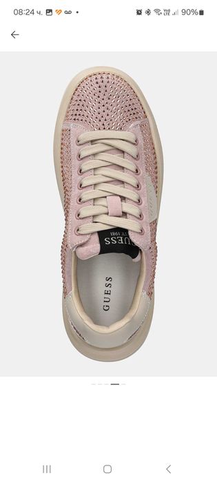 Кожени маратонки Guess Elbina