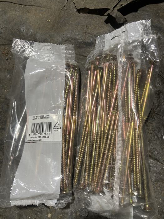 Holzsuruburi cu Cap inecat Cruce 6x180mm