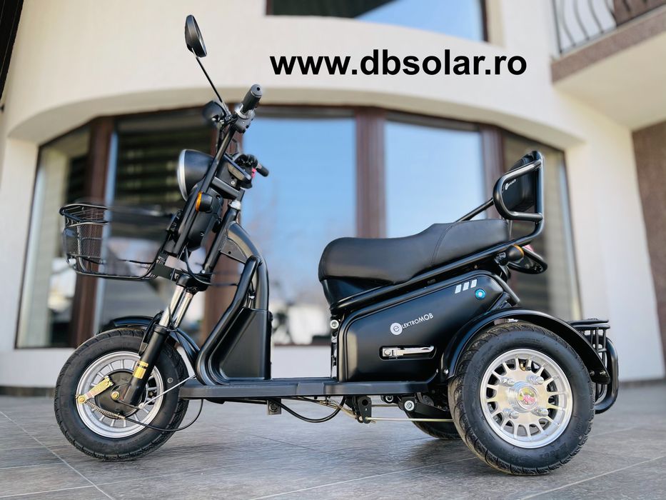 Scuter Tricicleta Electrica Triciclu cu 2 Locuri Baterie 20Ah 500W ‼️