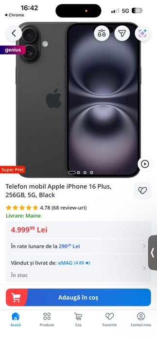 IPhone 16 plus 256Gb