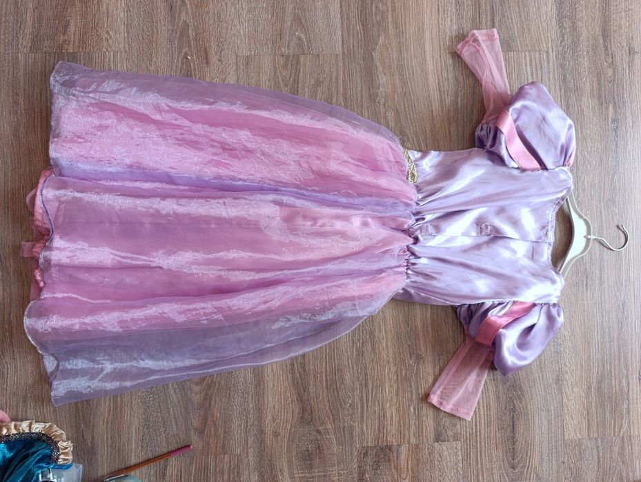 Платье для девочки 7-9 лет принцесса Дисней Рапунцель