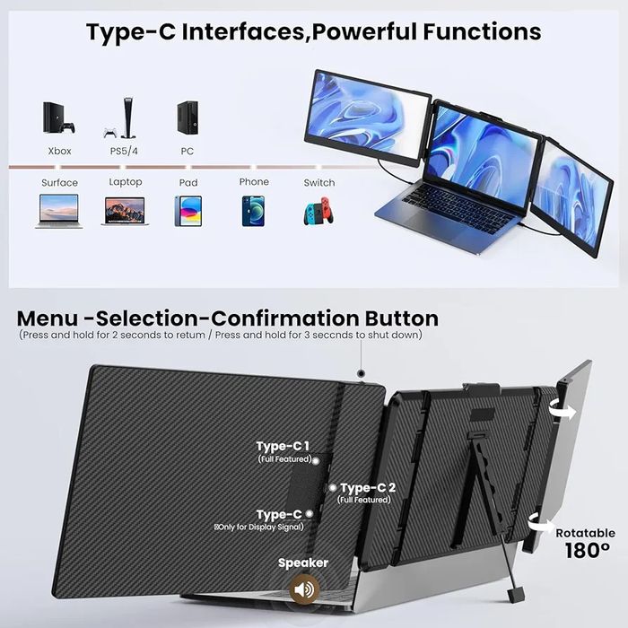 Monitor portabil Kwumsy S2 14.1 inch Full HD (NOU)