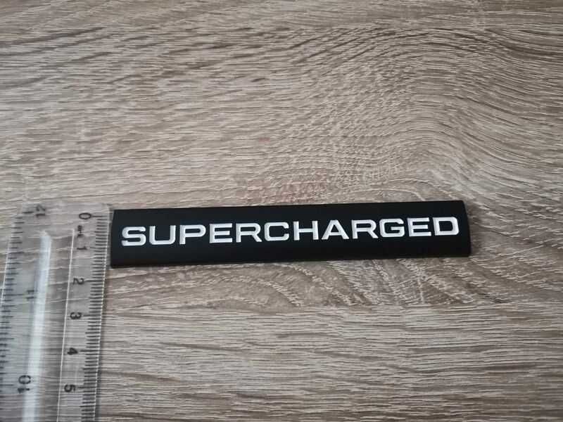 Range Rover Supercharged черен надпис с бяло