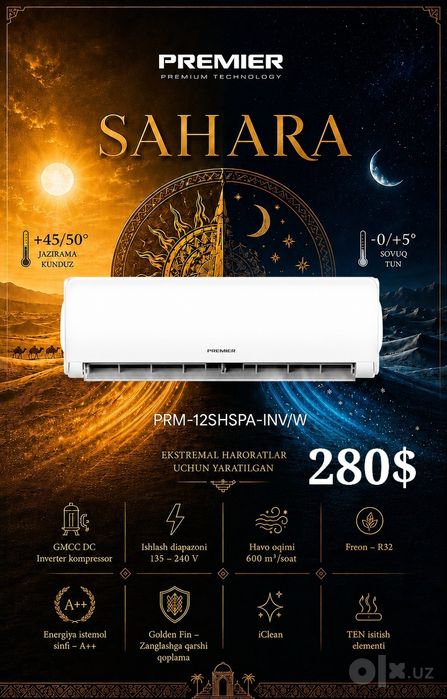 Konditsioner 12 INVERTER+ TEN PREMIER/инвертер/кондиционер