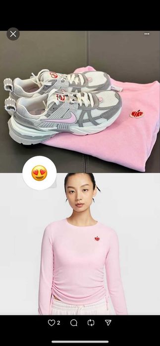 Кроссовки Nike (Найк)  V2K розовые