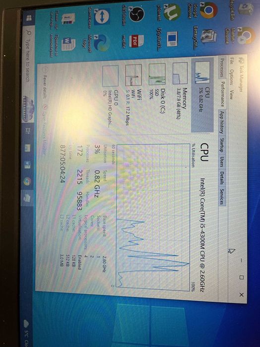 Fujitsu Lifebook E734, 13.3", i5-4300M, 8GB RAM, 180 GB SSD, Камера